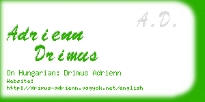 adrienn drimus business card
